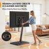 imagePerlegear Rolling TV Stand with Power Outlet Tilt and Swivel Mobile TV Cart with Hidden Casters Fits 3070 Inch TVs HeightAdjustable 88 lbs Load Capacity Max VESA 400x400mm PGTVMC20
