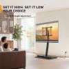 imagePerlegear Rolling TV Stand with Power Outlet Tilt and Swivel Mobile TV Cart with Hidden Casters Fits 3070 Inch TVs HeightAdjustable 88 lbs Load Capacity Max VESA 400x400mm PGTVMC20