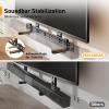imagePerlegear Soundbar Mount Sound Bar Mount with HolesWithout Holes Sound Bar Mounts Under TV up to 15 lbs NonSlip Base Holder Extends 35 to 6 Attach Speaker to TV or Wall