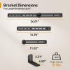 imagePerlegear Soundbar Mount with Adjustable Height Sound bar Mount up to 15 lbs Soundbar Mount Under TV or Above TV Soundbar tv Mount Bracket with Detachable Long Extension Plates PGSM04B