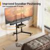 imagePerlegear Soundbar Mount with Adjustable Height Sound bar Mount up to 15 lbs Soundbar Mount Under TV or Above TV Soundbar tv Mount Bracket with Detachable Long Extension Plates PGSM04B