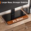 imagePerlegear TV Stand Mount Universal Swivel TV Stand for 3265 Inch LCDLEDOLED TVs up to 88 lbs TV Legs with Tempered Glass Base Height Adjustable TV Base Stand with Tilt Max VESA 400x400mmDeep Black
