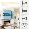imagePerlegear TV Wall Mount Bracket Full Motion for 2665 Inch LED LCD OLED Flat Curved TVs TV Mount with Dual Swivel Articulating Arms Extension Tilt Max VESA 400x400mm Fits 1216quot Wood StudDark Black