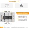 imagePerlegear TV Wall Mount Bracket Full Motion for 2665 Inch LED LCD OLED Flat Curved TVs TV Mount with Dual Swivel Articulating Arms Extension Tilt Max VESA 400x400mm Fits 1216quot Wood StudDark Black
