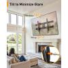 imagePerlegear Tilting TV Wall Mount for 4290 Inch TVs with Leveling Adjustment Low Profile TV Mount up to 132 lbs Wall Mount Bracket Fits 12161824 Wood Studs Max VESA 600x400mm PGLT9