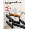 imagePerlegear UL Listed Full Motion TV Wall Mount for 4285 inch TVs up to 132 lbs TV Mount with Dual Articulating Arms ToolFree Tilt Swivel Extension Leveling Max VESA 600x400mm 16quot Studs PGLF8