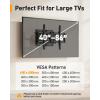imagePerlegear ULListed Full Motion TV Wall Mount for 4086 Inch Flat Curved TVs up to 132 lbs 1216 Wood Studs TV Mount Bracket with ToolFree Tilt Swivel Extension Max VESA 600 x 400mm PGLF15