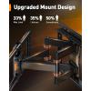 imagePerlegear ULListed Full Motion TV Wall Mount for 4086 Inch Flat Curved TVs up to 132 lbs 1216 Wood Studs TV Mount Bracket with ToolFree Tilt Swivel Extension Max VESA 600 x 400mm PGLF15