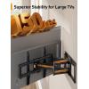 imagePerlegear ULListed Full Motion TV Wall Mount for 4290 Inch TVs up to 150 lbs PreAssembled TV Mount with ToolFree Tilt Swivel Extension Max VESA 600 x 400mm 12161824 Wood Studs PGLF16