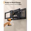 imagePerlegear ULListed Full Motion TV Wall Mount for 4290 Inch TVs up to 150 lbs PreAssembled TV Mount with ToolFree Tilt Swivel Extension Max VESA 600 x 400mm 12161824 Wood Studs PGLF16
