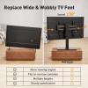 imagePerlegear Universal Swivel TV Stand with LED Lights for 3270 inch TVs Height Adjustable Table Top TV Stand with Tilt Tempered Glass Base Holds up to 88 lbs Max VESA 400x400mm PGTVS32BTabletop Swivel Stand