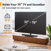 imagePerlegear Universal Swivel TV Stand with LED Lights for 3270 inch TVs Height Adjustable Table Top TV Stand with Tilt Tempered Glass Base Holds up to 88 lbs Max VESA 400x400mm PGTVS32BTabletop Swivel Stand