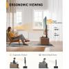 imagePerlegear Universal Swivel TV Stand with Pegboard Storage Height Adjustable Table top TV Stand Mount for 4290 Inch TVs up to 150 lbs with Large Glass Base for Stability Max VESA 600x400mm PGTVS36