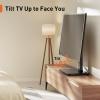 imagePerlegear Universal Swivel TV Stand with Power Outlet Tabletop TV Stand for 326065 Inch TVs up to 88 lbs Tempered Glass TV Mount Stand Base with Height Adjustment Tilt Max VESA 400x400mmPGTVS27Black
