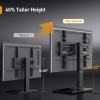 imagePerlegear Universal TV Stand with Power Outlet Swivel TV Stand for 3280 inch TVs up to 99 lbs TV Base with Tempered Glass Base Height Adjustable TV Mount Stand Max VESA 600x400mm PGTVS31