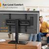 imagePerlegear Universal TV Stand with Power Outlet Swivel TV Stand for 3280 inch TVs up to 99 lbs TV Base with Tempered Glass Base Height Adjustable TV Mount Stand Max VESA 600x400mm PGTVS31