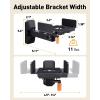 imagePerlegear Wall Mounts  PreAssembled Bookshelf Speaker Mount with Cushioned Tilt Knob Swivel and Rotate Dual Side Clamping Mount up to 11 lbs Black and Orange 1 Pair PGSM02B