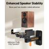 imagePerlegear Wall Mounts  PreAssembled Bookshelf Speaker Mount with Cushioned Tilt Knob Swivel and Rotate Dual Side Clamping Mount up to 11 lbs Black and Orange 1 Pair PGSM02B