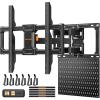 imagePERLEGEAR Full Motion TV Mount with Metal Pegboard for Most 4284 inch Flat or Curved TVs up to 132 lbs TV Wall Mount with Swivel ampamp ToolFree Tilt Max VESA 600x400mm Fits 1216 Wood Studs PGLF17