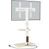imagePerlegear Floor TV Stand with Power Outlet Universal TV Stand for 3275 inch TVs up to 110 lbs Height Adjustable Standing TV Mount Tall TV Mount with Wood Base Max VESA 600x400mm PGFS06White