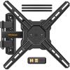 imagePerlegear Full Motion TV Wall Mount for Most 2650 Inch TVs Max VESA 300 x 300mm TV Monitor Wall Mount Bracket with Rotation Swivel Tilt Extension and Leveling Adjustment Holds up to 55 lbsBlack