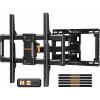 imagePerlegear Full Motion TV Wall Mount for Most 4284 inch Flat Curved TVs up to 132 lbs 1216 Wood Studs Bracket with Articulating Arms Swivel ToolFree Tilt Max VESA 600x400mm PGLF12