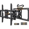imagePerlegear Full Motion TV Wall Mount with Power Strip for 4290 Inch TVs up to 150 lbs PreAssembled TV Mount Has Smooth Swivel Tilt Extension Max VESA 600x400mm 121624 Wood Studs PGLF11