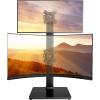 imagePerlegear Monitor Stand Dual Monitor Mount for Two 1340 inch Screens Vertical Monitor Stand with 360 Degree Rotation Swivel and Tilt 13 Height Settings Max VESA 100x100mm PGTVS30