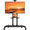 imagePerlegear Rolling TV Stand Portable TV Stand on Wheels for 5590 Inch Screens up to 200 lbs Adjustable Mobile TV Cart with AV Shelf ampamp Camera Shelf Outdoor Tv Stand Max VESA 800x500mm PGTVMC07