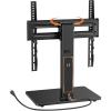 imagePerlegear Universal Swivel TV Stand with Power Outlet Tabletop TV Stand for 326065 Inch TVs up to 88 lbs Tempered Glass TV Mount Stand Base with Height Adjustment Tilt Max VESA 400x400mmPGTVS27Black