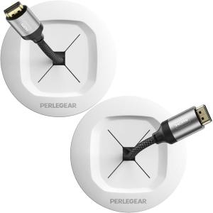 imagePerlegear Cord Hider for Wall Mounted TV Wire Hiders for Mounted TV and Speakers inWall Cable Management Kit Includes Drill Template Dust Bag and Hole Saw Drill Attachment