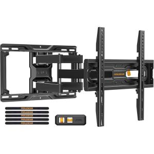 imagePerlegear Full Motion TV Mount for 3265 Inch TVs up to 99 lbs Max VESA 400x400mm Fits 1612 Wood Studs Height Adjustable PreAssembled TV Wall Mount ToolFree Tilt Swivel ampamp Extension PGMF21