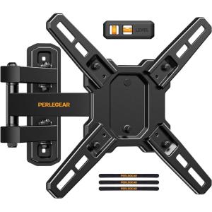 imagePerlegear Full Motion TV Wall Mount for 1342 inch Flat or Curved TVs ampamp Monitors up to 55 lbs Wall Mount TV Bracket with Articulating Arm Swivel Tilt Extension TV Mount Max VESA 200x200mm PGSF6