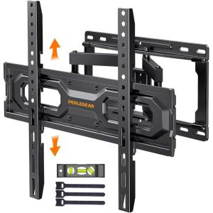imagePerlegear Full Motion TV Wall Mount for 2665 inch TVs TV Bracket Supports Swivel Articulating Level Extension Tilt Arms Max VESA 400x400mm up to 99lbs 16quot Wood Studs PGMFK4