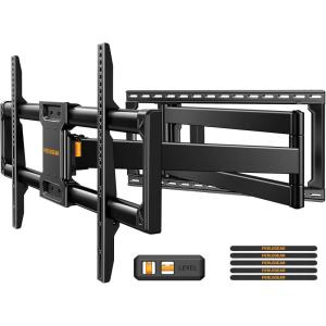 imagePerlegear Long Arm Full Motion TV Wall Mount for 4290 Inch TVs up to 150 lbs 40 Long Extension PreAssembled Corner TV Mount with Full Swivel Tilt Fits 8121624 Studs Max VESA 800x400mm