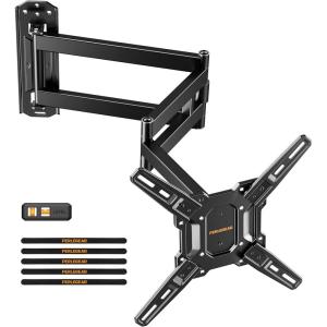 imagePerlegear Long Arm TV Wall Mount for 3265 TVs 374 Long Extension Corner TV Mount Max VESA 400x400mm Articulating Arms Full Motion Wall Mount Bracket with Swivel and Tilt Holds up to 110 lbs