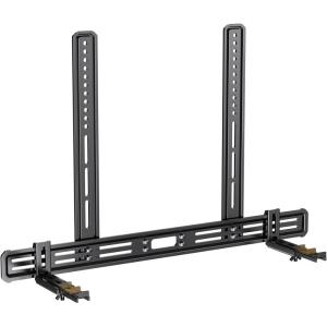 imagePerlegear Soundbar Mount Sound Bar Mount with HolesWithout Holes Sound Bar Mounts Under TV up to 15 lbs NonSlip Base Holder Extends 35 to 6 Attach Speaker to TV or Wall