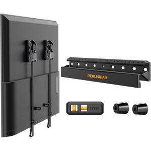 imagePerlegear Studless TV Wall Mount for Most 2455 Inch TVs up to 100 lbs No Stud TV Mount Drywall TV Bracket with Max VESA 400x400mm No Drill Easy Install Low Profile PGMT7