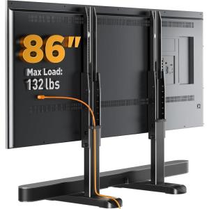 imagePerlegear Universal TV Stand Legs for Most 3786 Inch TVs up to 132 lbs Height Adjustable TV Legs Replacement Suitable for Soundbar Table Top Stand Base Max VESA 800 x 500mm PGTVS20