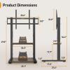 imagePerlegear Floor TV Stand with Power Strip for 50110 inch TVs up to 250 lbs Universal Standing TV Mount Height Adjustable Tall TV Mount with Wood Base amp Adjustable Feet Max VESA 800x600mm PGFS20BLarger Size with No Wheels
