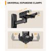 imagePerlegear Speaker Wall Mounts Bookshelf Speaker Mounting Brackets with Dual Side Stable Clamp Design Wide Tilt amp Swivel Shelf for Large Surrounding Sound Speakers Up to 55 lbs 1 Pair