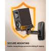 imagePerlegear Speaker Wall Mounts Bookshelf Speaker Mounting Brackets with Dual Side Stable Clamp Design Wide Tilt amp Swivel Shelf for Large Surrounding Sound Speakers Up to 55 lbs 1 Pair
