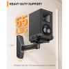 imagePerlegear Speaker Wall Mounts Bookshelf Speaker Mounting Brackets with Dual Side Stable Clamp Design Wide Tilt amp Swivel Shelf for Large Surrounding Sound Speakers Up to 55 lbs 1 Pair