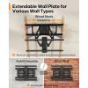 imagePerlegear Ultra Slim TV Wall Mount 11 Low Profile for 4290 TVs Fits 1624 Studs Full Motion TV Mount Wall Bracket with Dual Articulating Arms Swivel Tilt Max VESA 600x400mm Holds 132lbs