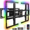 imagePerlegear AuraFrame PreAssembled TV Wall Mount with LED Light for 4290 TVs up to 150 lbs Full Motion Wall Mount Tilt Swivel amp Extension TV Backlights with Music Sync Max VESA 600 x 400mmTV Mount with LED Backlight