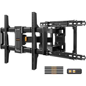 imagePerlegear TV Wall Mount for 5565 75 85 90 98 100 120 Inch TVs Heavy Duty TV Mount Fits 241816Wood Studs Preassembled Full Motion TV Mount up to 225lbs Max VESA 900x600mm PGXLF03BFits 4297 TVs  Max 24 Wood Stud