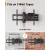 imagePerlegear Corner TV Wall Mount Long Arm TV Mount for 4284 Inch TVs up to 150 lbs  Full Motion Wall Mount Single Stud with 372 ExtensionFits 3875 TVs  Max 600x400mm