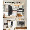 imagePerlegear Corner TV Wall Mount Long Arm TV Mount for 4284 Inch TVs up to 150 lbs  Full Motion Wall Mount Single Stud with 372 ExtensionFits 3875 TVs  Max 600x400mm