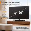 imagePerlegear Universal TV Stand with Power Outlet Swivel TV Stand for 3272 inch TVs up to 99 lbs TV Base with Tempered Glass Base Height Adjustable TV Mount Stand Max VESA 600x400mm PGTVS483272 Inch