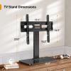 imagePerlegear Universal TV Stand with Power Outlet Swivel TV Stand for 3272 inch TVs up to 99 lbs TV Base with Tempered Glass Base Height Adjustable TV Mount Stand Max VESA 600x400mm PGTVS482360 Inch